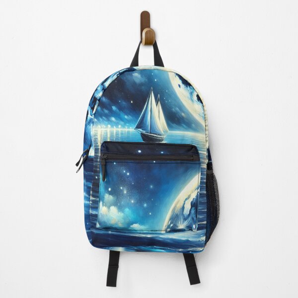 Item preview, moon and sailboat designed and sold by Space Bear Cabin Studio.