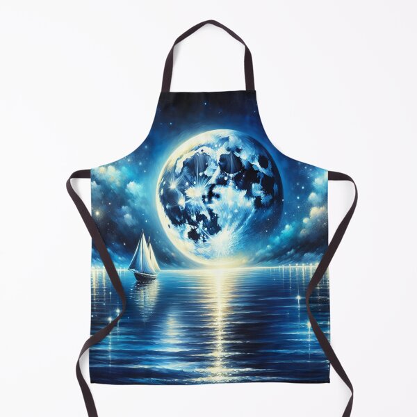 Item preview, moon and sailboat designed and sold by Space Bear Cabin Studio.