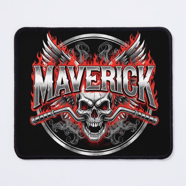 Item preview, Maverick Skull Rider – Biker Flame & Rebel Wings Design designed and sold by WorstGen.