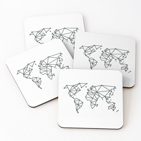 Item preview, Minimalist Geometric World Map designed and sold by Design Express.