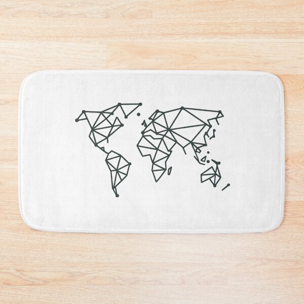 Item preview, Minimalist Geometric World Map designed and sold by Design Express.
