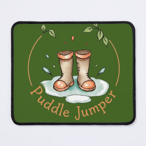 Item preview, Whimsical Puddle Jumper Rain Boots – Nature Play Outdoor Adventure Illustration designed and sold by The Digital Compass.