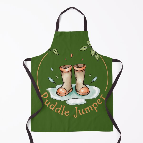Item preview, Whimsical Puddle Jumper Rain Boots – Nature Play Outdoor Adventure Illustration designed and sold by The Digital Compass.