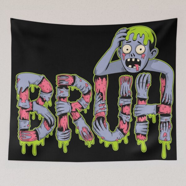 Item preview, Bruh Zombie Halloween Design designed and sold by BestDetailer.