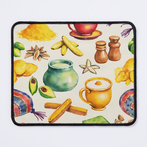 Item preview, Cozy Market Morning - Watercolor Food and Spice Pattern designed and sold by PaperCastle.
