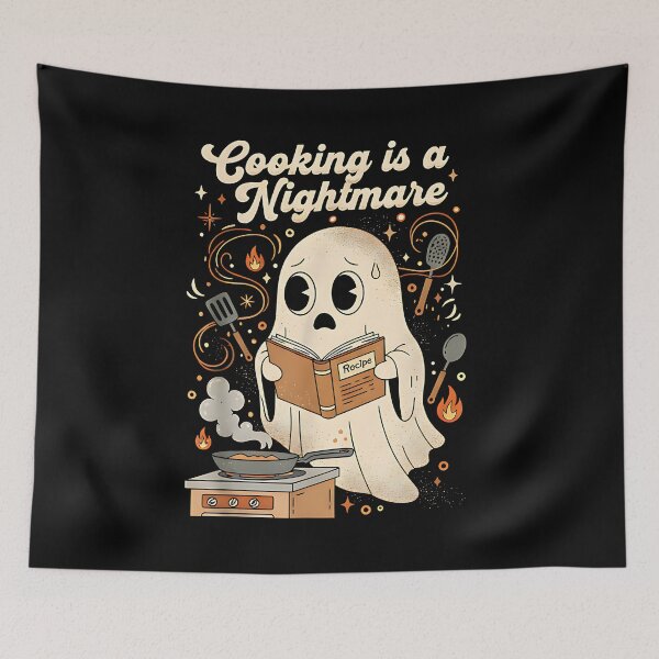 Item preview, COOKING IS A NIGHTMARE - RERO SPOOKY GHOST IN THE KITCHEN designed and sold by justyna-s28.