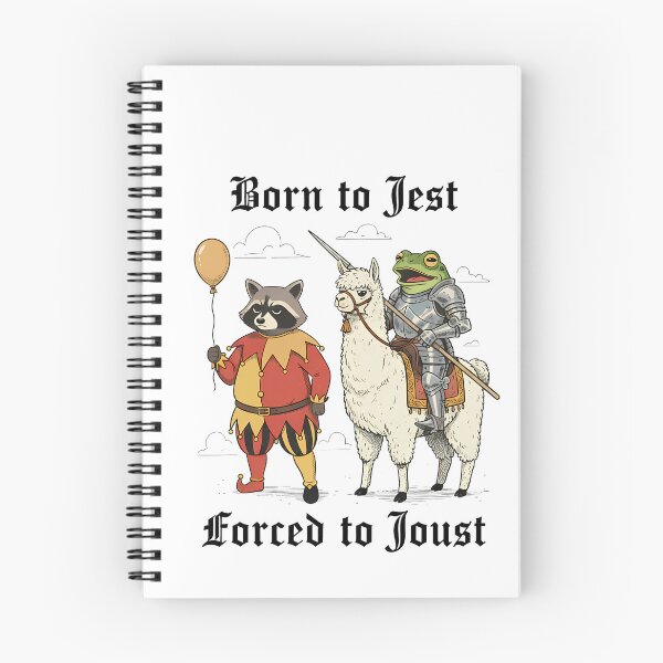 Item preview, Born to Jest Forced to Joust Shirt – Funny Medieval Animal Mashup Tee designed and sold by ElCrocodel.