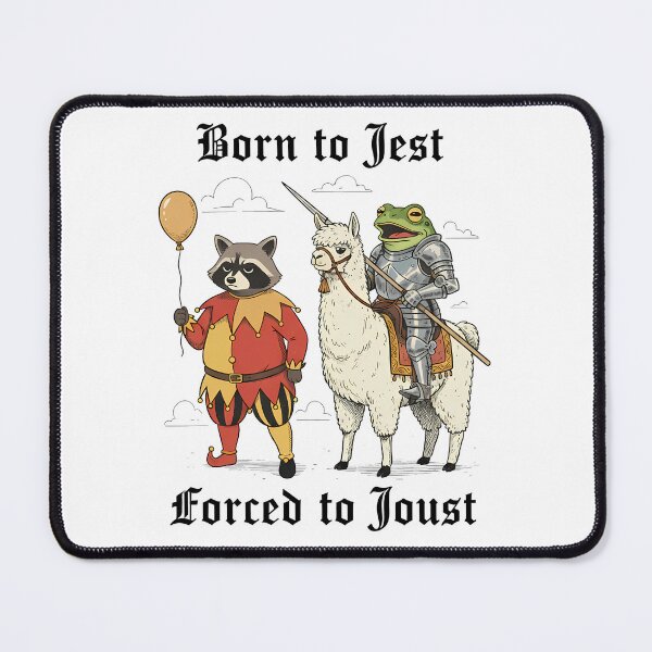 Item preview, Born to Jest Forced to Joust Shirt – Funny Medieval Animal Mashup Tee designed and sold by ElCrocodel.