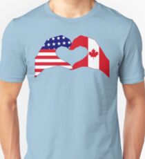 We Heart USA & Canada Patriot Flag Series Slim Fit T-Shirt
