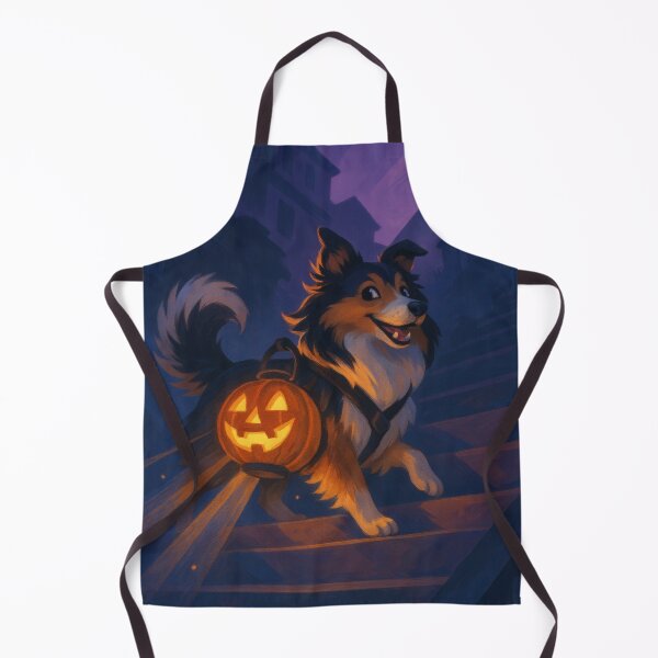 Item preview, Sheltie Lantern Bearer Halloween Fantasy Scene designed and sold by Flying Doggo.