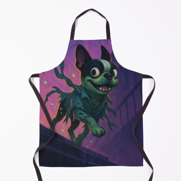 Item preview, Boston Terrier Zombie Costume Cinematic Artwork designed and sold by Flying Doggo.