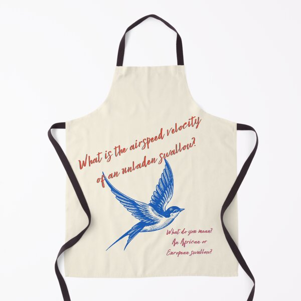 Item preview, Airspeed Velocity of an Unladen Swallow – Monty Python Inspired Quote designed and sold by Totally Gen X.