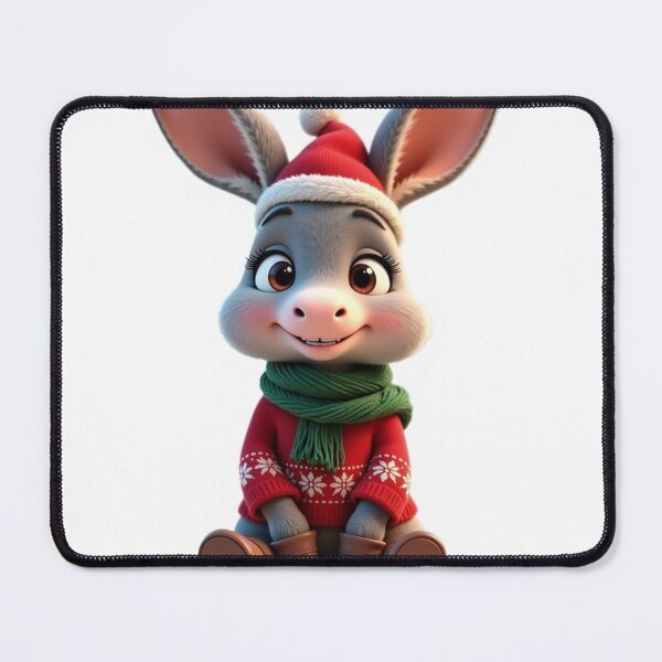 Item preview, Cute Christmas Diddle Donkey in Santa Hat Adorable Holiday Design designed and sold by acceleratorhams.