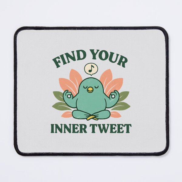 Item preview, Funny Meditating Bird – Find Your Inner Tweet Yoga Design designed and sold by Furr-n-Purr.
