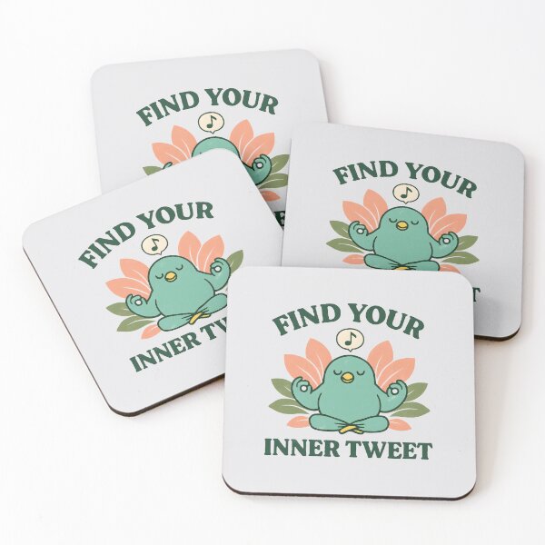 Item preview, Funny Meditating Bird – Find Your Inner Tweet Yoga Design designed and sold by Furr-n-Purr.