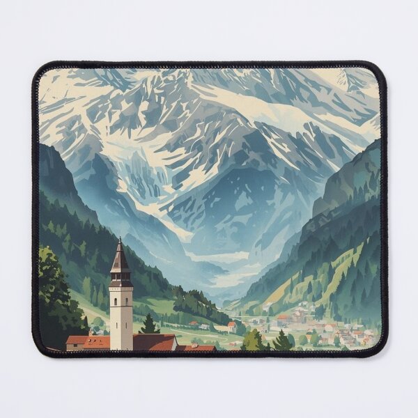 Item preview, Austrian Alps Poster, Vintage Alps Poster, Skiing Poster designed and sold by Bits & Bops Boutique.