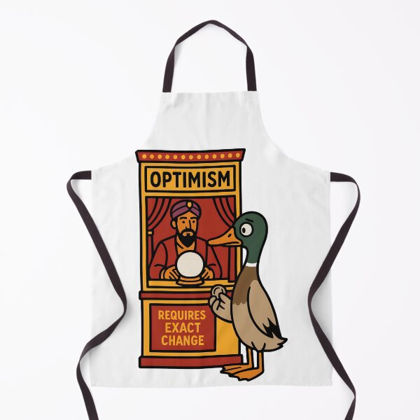 Item preview, Funny Duck Fortune Teller Quote – Optimism Requires Exact Change designed and sold by TeeTimeTreasure.