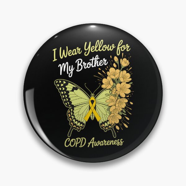 Item preview, Butterfly I Wear Yellow For My Brother COPD Awareness designed and sold by tearbytea.