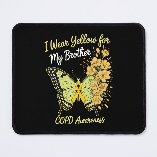 Item preview, Butterfly I Wear Yellow For My Brother COPD Awareness designed and sold by tearbytea.