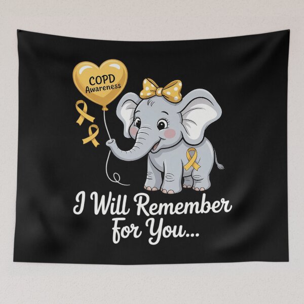 Item preview, COPD Awareness Elephant I Will Remember You designed and sold by tearbytea.