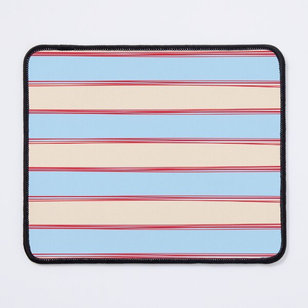 Item preview, Lined Stripes Pattern in Cottage Light Blue, Red, and Cream Beige designed and sold by kierkegaard.