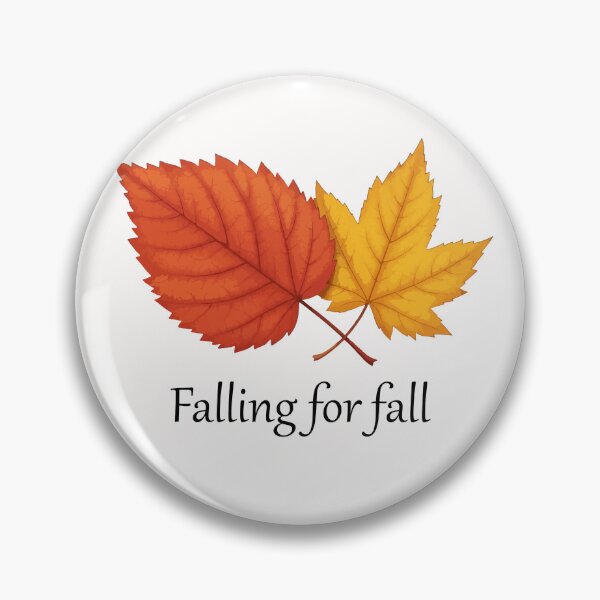 Item preview, Falling for fall – cozy autumn red & yellow leaf design-white edition. designed and sold by designsoftinaa.