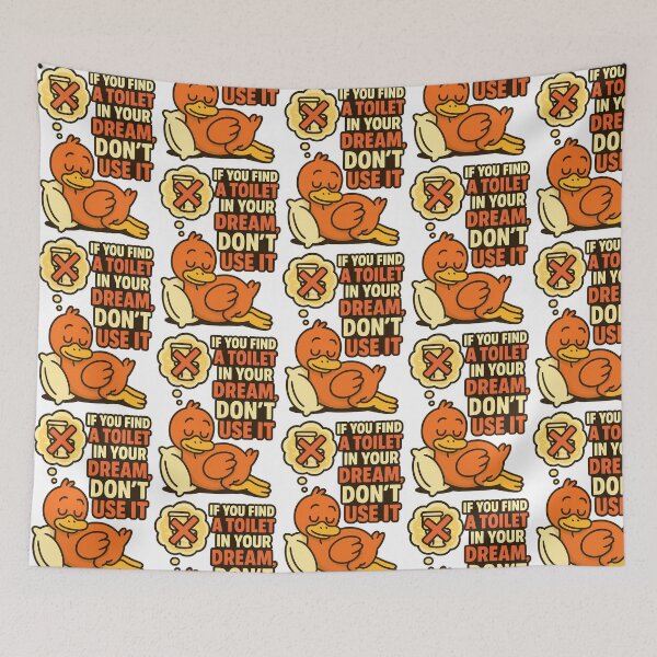 Item preview, Funny Duck Dream Warning – Toilet in Dream Don’t Use It designed and sold by TeeTimeTreasure.
