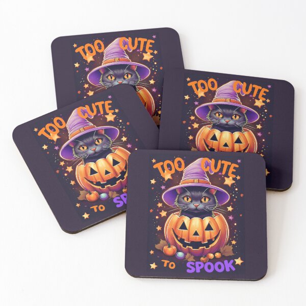 Item preview, Too Cute to Spook: Halloween Trick-or-Treat, a vibrant and spooky Halloween design with a cute black cat popping out of a pumpkin for the October Halloween festive period designed and sold by Grang Art Artistic Designs.