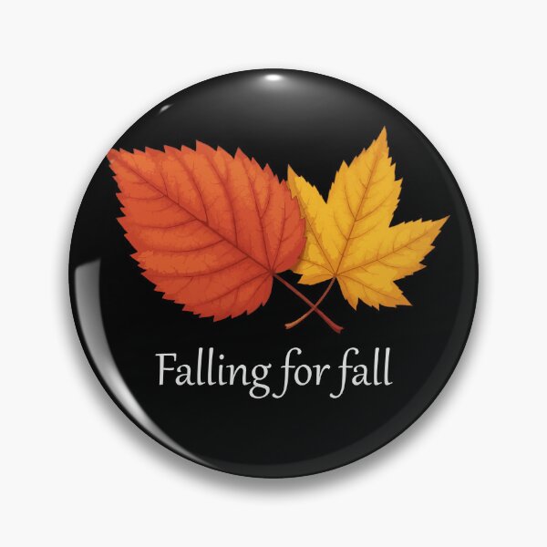 Item preview, Falling for fall – cozy autumn red & yellow leaf design-black edition. designed and sold by designsoftinaa.