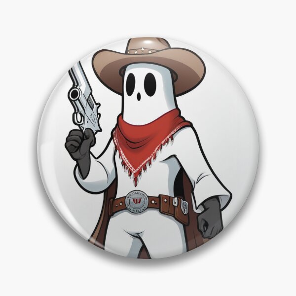 Item preview, Cowboy Ghost with Guns – Funny Wild West Cartoon Design designed and sold by PixelVibe782.