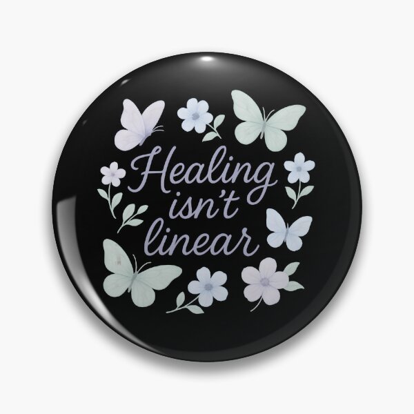 Item preview, Healing Isn't Linear – Pastel Mental Health Aesthetic Design designed and sold by graphicnew.