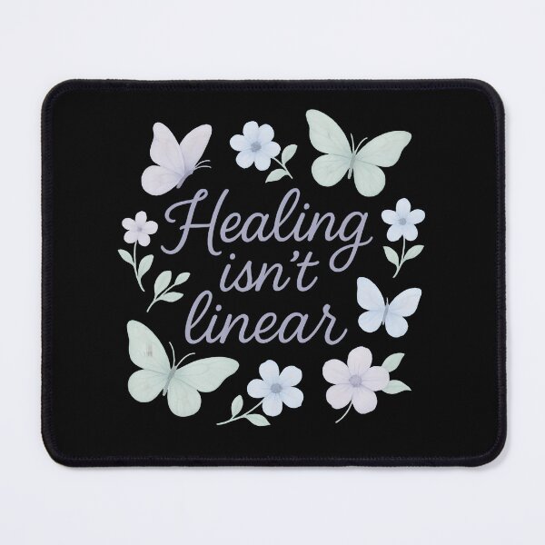 Item preview, Healing Isn't Linear – Pastel Mental Health Aesthetic Design designed and sold by graphicnew.