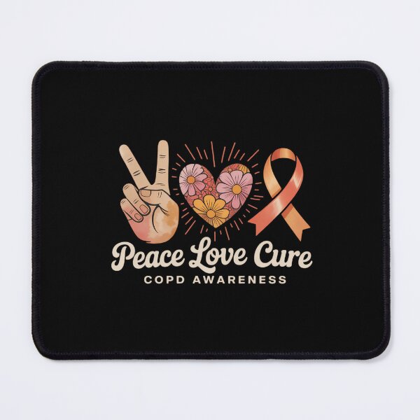 Item preview, Peace Love Cure Orange Ribbon COPD Awareness designed and sold by tearbytea.