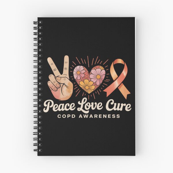 Item preview, Peace Love Cure Orange Ribbon COPD Awareness designed and sold by tearbytea.