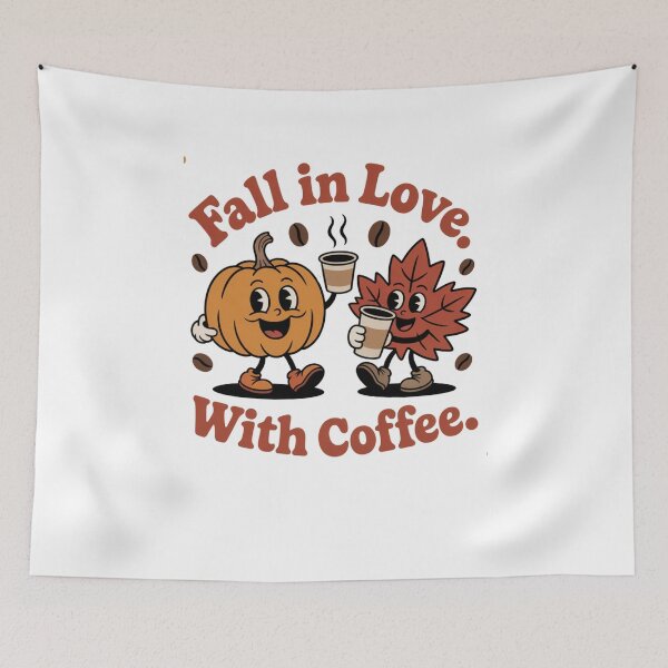 Item preview, Fall in love with Coffee cute autum coffee drinker designed and sold by snowry.