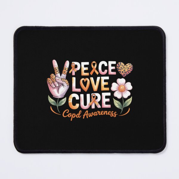 Item preview, Peace Love Cure Sunflower COPD Awareness designed and sold by tearbytea.