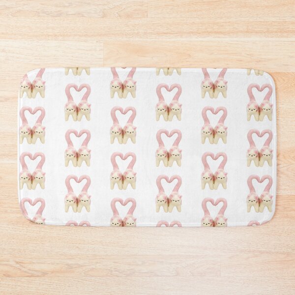 Item preview, pink and white porcelain kitties sticker designed and sold by inainart.