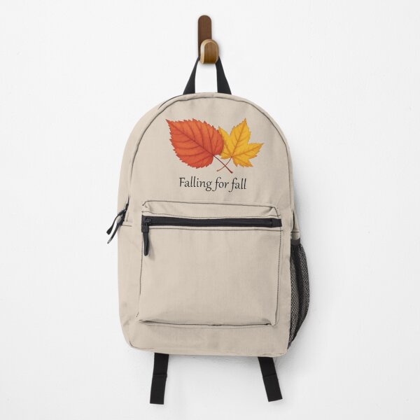 Item preview, Falling for fall – cozy autumn red & yellow leaf design-beige edition. designed and sold by designsoftinaa.