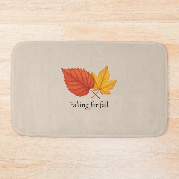 Item preview, Falling for fall – cozy autumn red & yellow leaf design-beige edition. designed and sold by designsoftinaa.