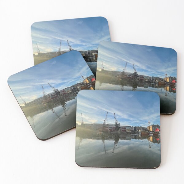 Item preview, Stothert & Pitt Cranes at Sunrise – Bristol Harbour designed and sold by Avona Reflections.