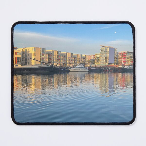 Item preview, Colourful Apartments Reflected – Bristol Harbour Blue Sky designed and sold by Avona Reflections.
