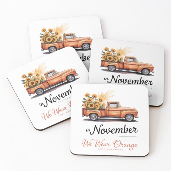 Item preview, Truck In November We Wear Orange Ribbon COPD Awareness designed and sold by tearbytea.