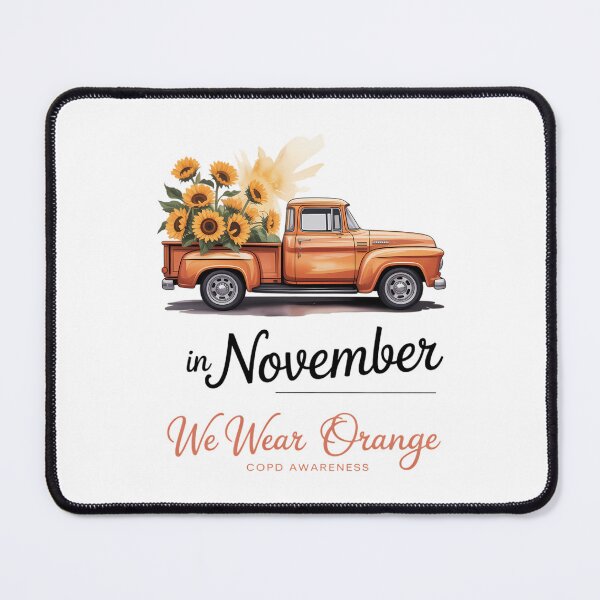 Item preview, Truck In November We Wear Orange Ribbon COPD Awareness designed and sold by tearbytea.