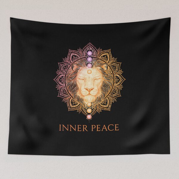 Item preview, Chakra Lion Mandala – Inner Peace Spiritual Energy Design designed and sold by Furr-n-Purr.