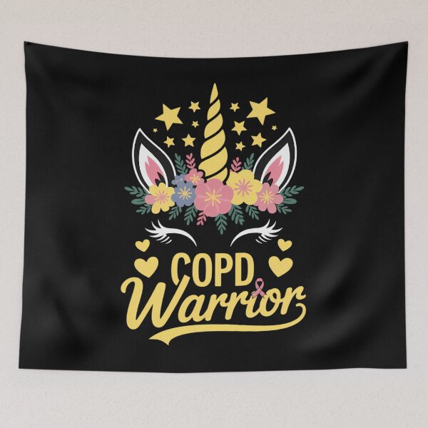 Item preview, Unicorn Face COPD Awareness designed and sold by tearbytea.