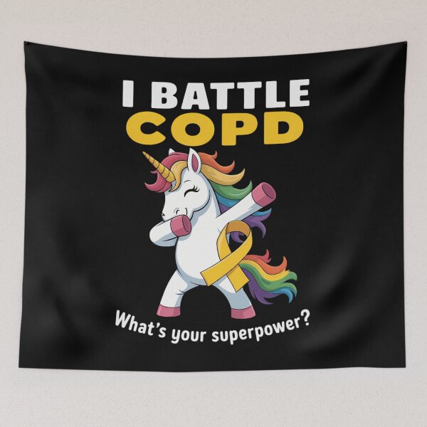 Item preview, Unicorn I Battle COPD Awareness designed and sold by tearbytea.