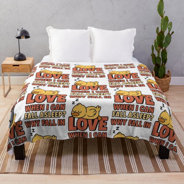 Item preview, Funny Sleepy Duck – Why Fall in Love When I Can Fall Asleep designed and sold by TeeTimeTreasure.