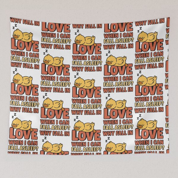 Item preview, Funny Sleepy Duck – Why Fall in Love When I Can Fall Asleep designed and sold by TeeTimeTreasure.