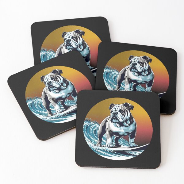 Item preview, Surfing Bulldog designed and sold by maistendencias.