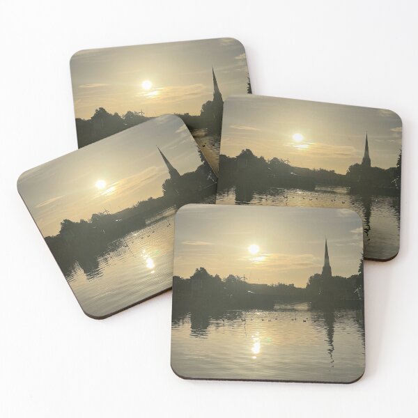 Item preview, Sepia Sunrise with Church Spire – Bristol Harbour Reflections designed and sold by Avona Reflections.